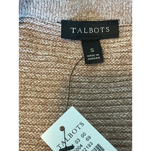 NWT Talbots Ribbed button shoulder boat neck ladies sweater Cotton blend Size S - Picture 7 of 10